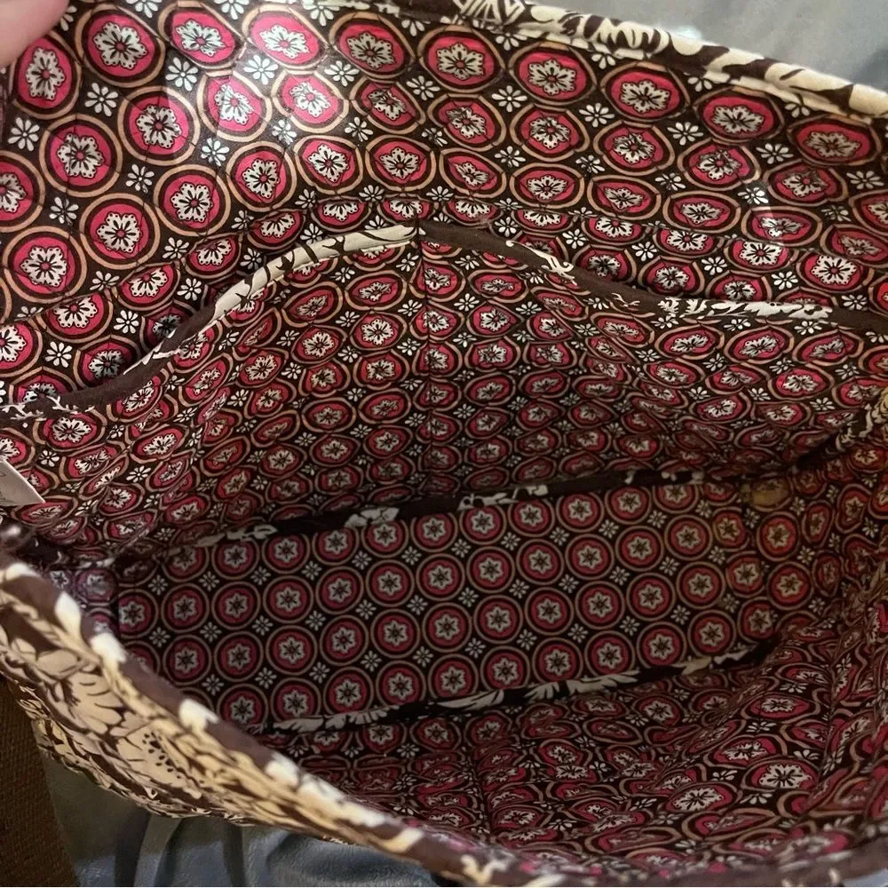 Vera Bradley Messenger Bag in Retire Imperial Toile Pattern Laptop Crossbody Bag